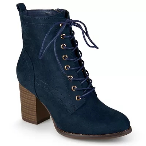 Journey Collection Womens Baylor ankle boot in blue - Picture 1 of 5